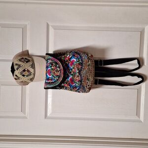 Multi Color Back Pack and matching Cap